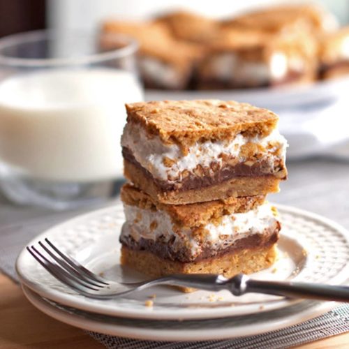 Smores bars stacked up