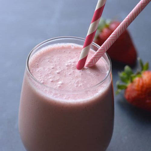 A Strawberry Greek Yogurt Smoothie