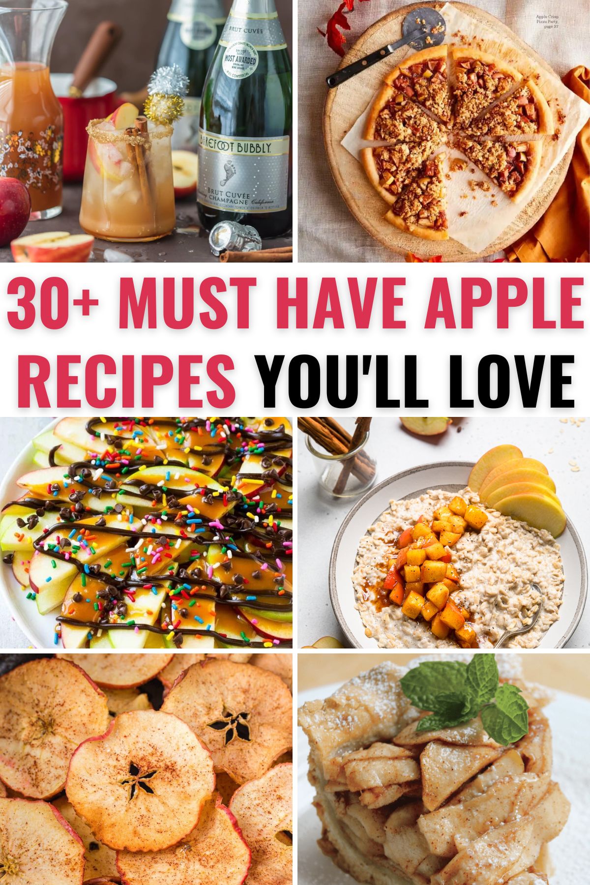 collection of 30+ recipes with apples