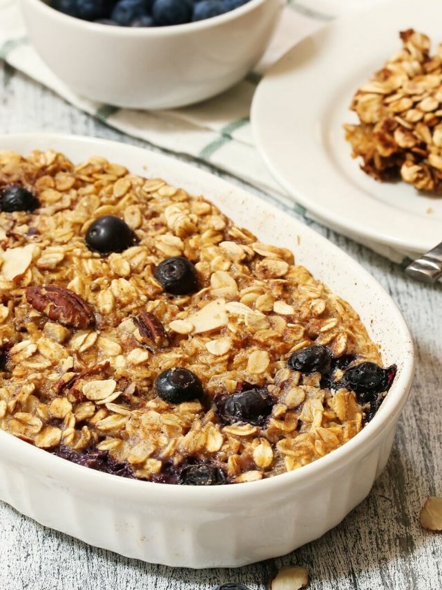 BLUEBERRY BAKED OATS WITHOUT BANANA
