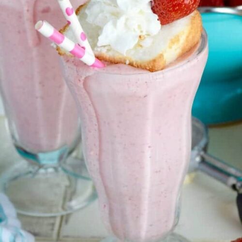 A Boozy Strawberry Shortcake Milkshake