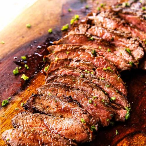 Flank Steak on a pan