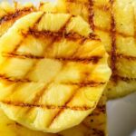 a stack of pineapple from the grill.