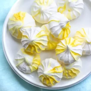 Lemon meringue cookies on a plate