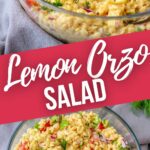 Lemon Orzo Salad from the top.