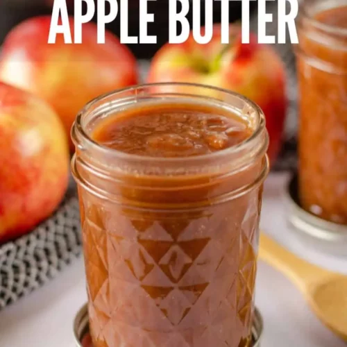 apple butter in a mason jar