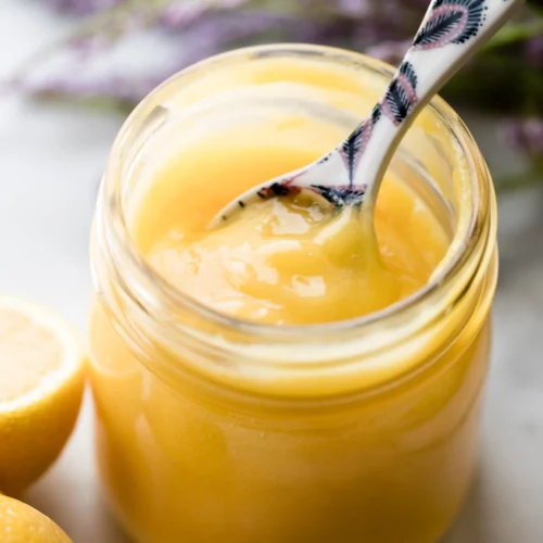 lemon curd in a jar