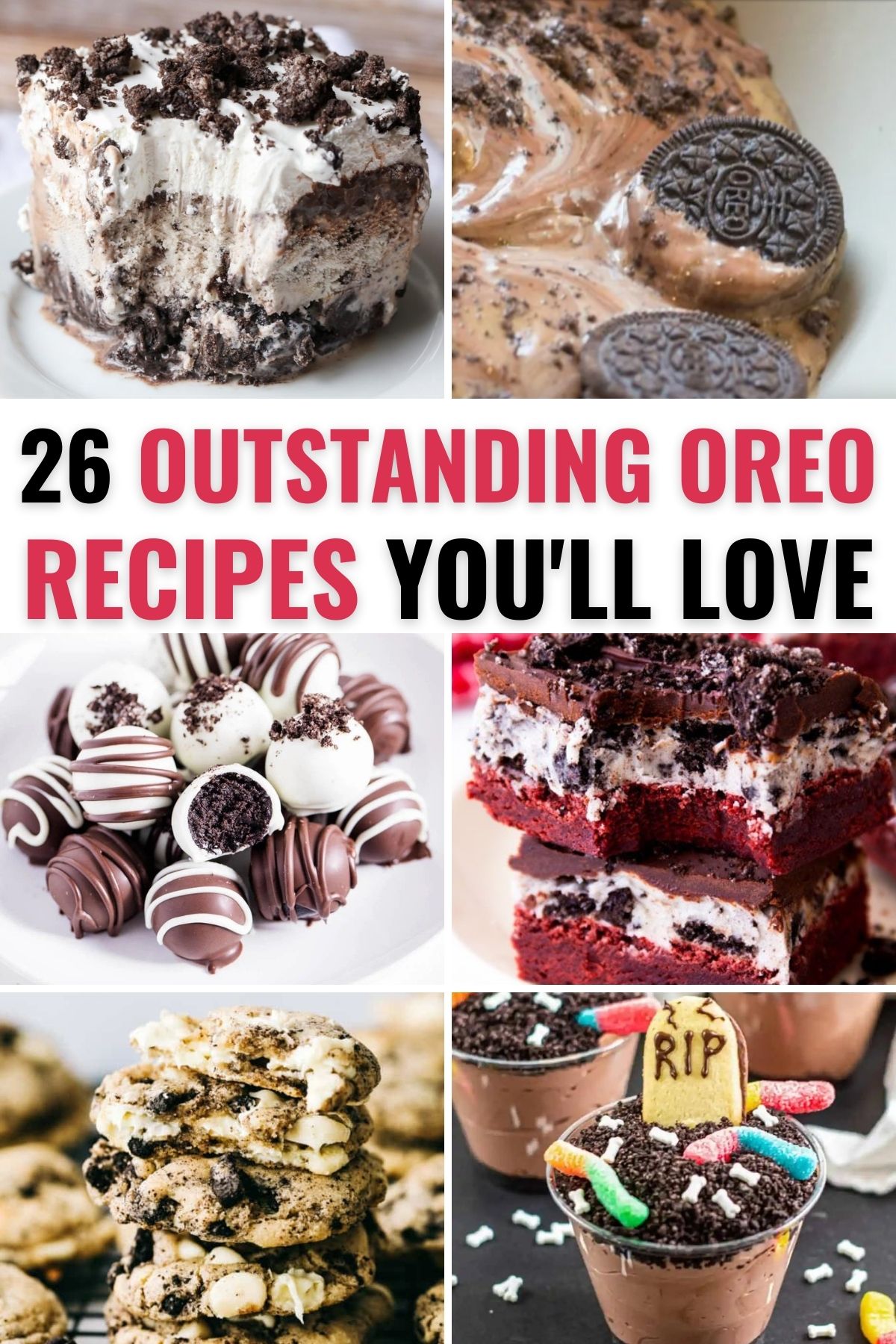 a collection of recipes with oreos 