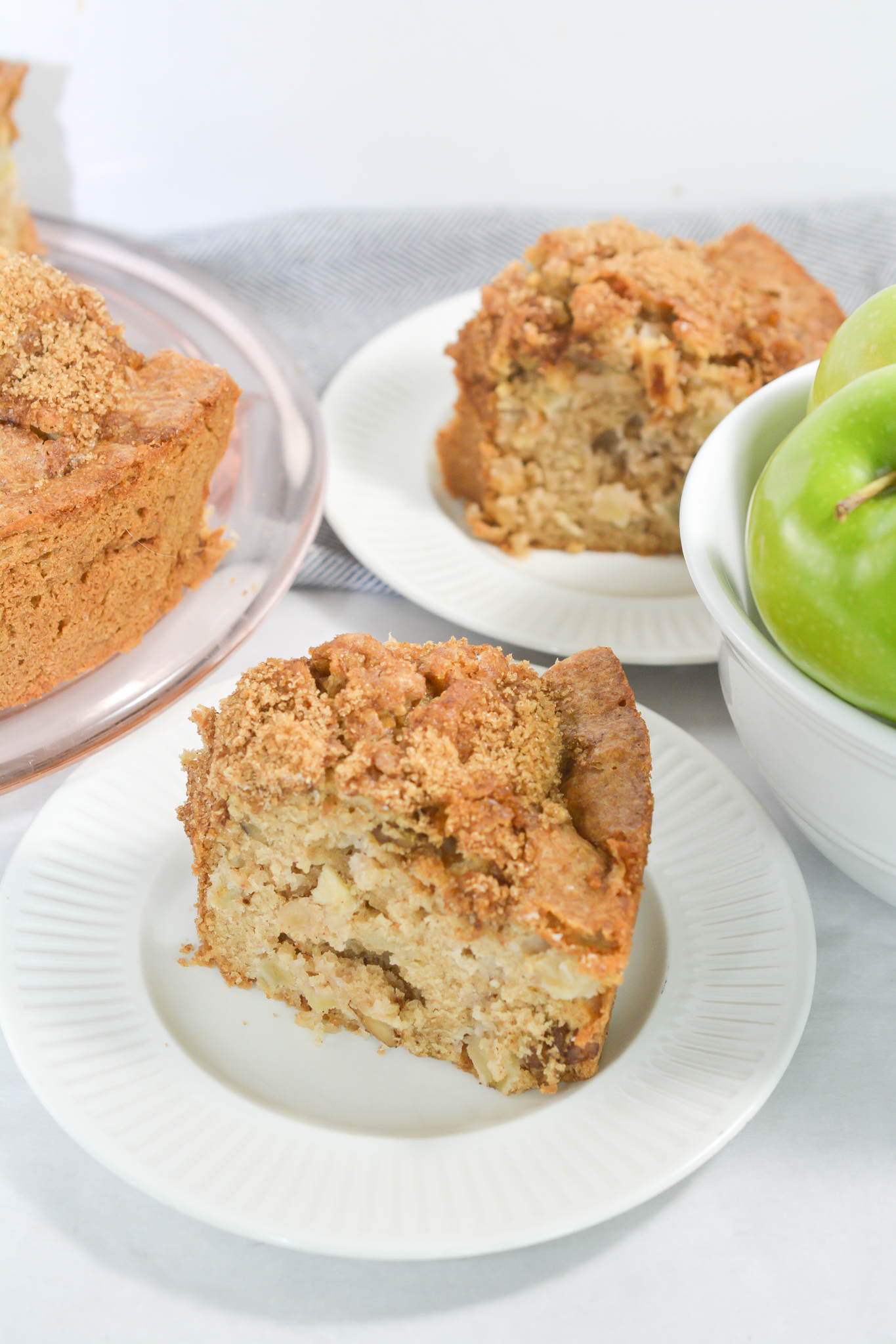 Two slices of the Apple Tea Cake.