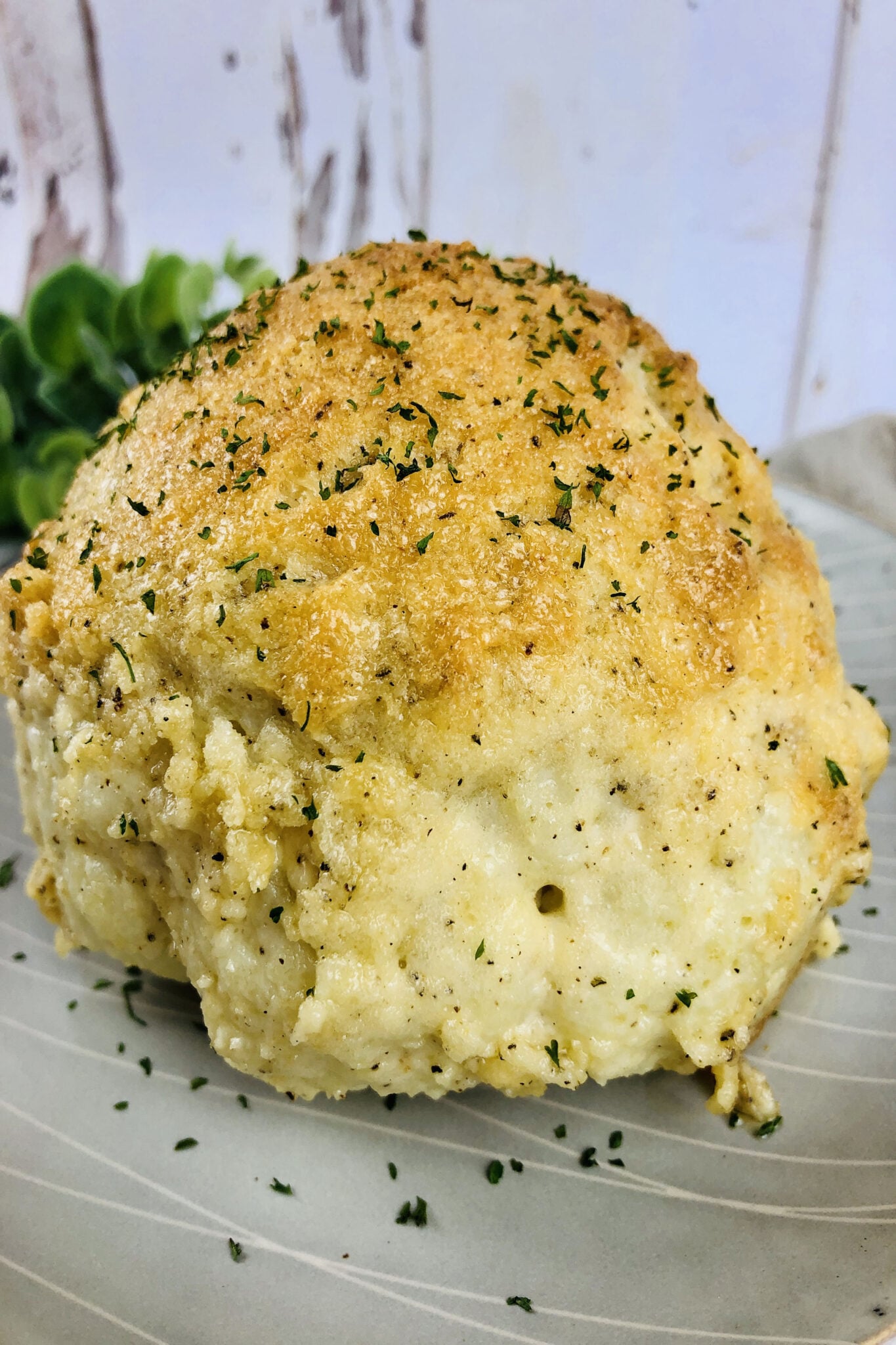 A head of baked cauliflower.
