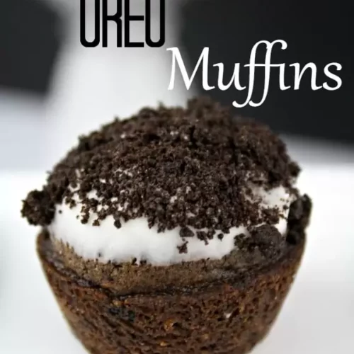 chocolate chip oreo muffins