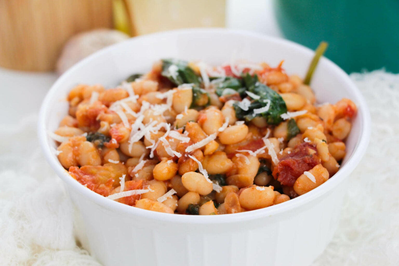 Side view of the beans.