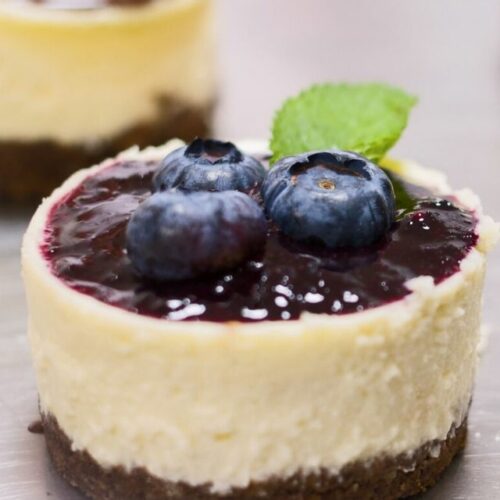 Mini Blueberry Cheesecakes - WEBSTORY COVER