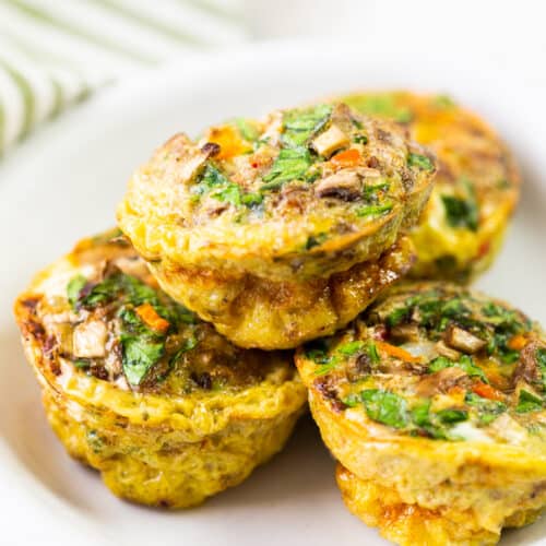 Mixed veggies and sausage egg cups muffins