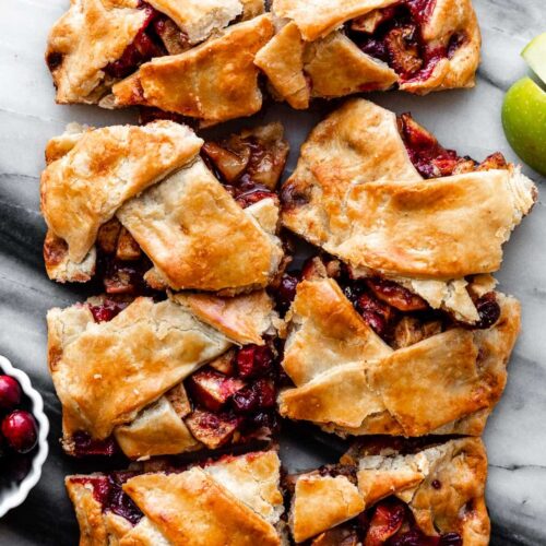 cranberry apple slab pie mini recipe