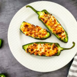Top shot of the Air Fryer Jalapeno Poppers.