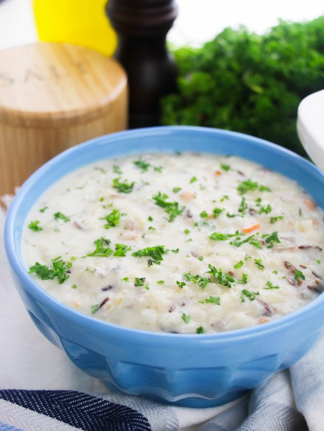 CREAMY CHICKEN SOUP WITH WILD RICE