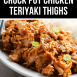 The best teriyaki chicken thighs cooked in a crock pot.