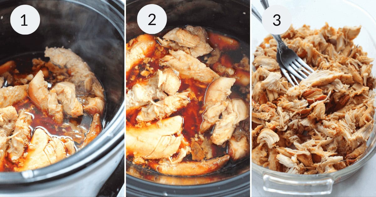 Adding the ingredients to the pot.
