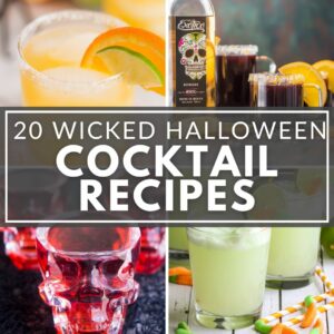 Collection of halloween cocktails