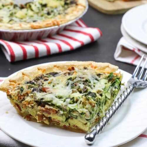 Spinach and Bacon Quiche - WEBSTORY COVER