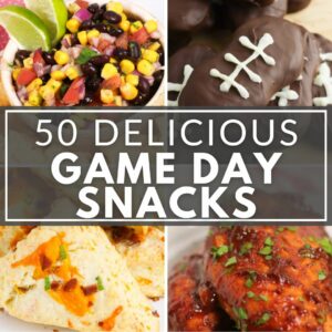 50+ delicious game day snacks from cookies, corn salsa, scones, and chicken