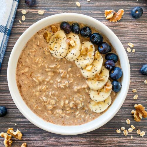 Bananas, Oats and Blueberries