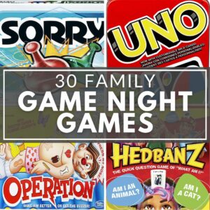 A collection of board games and card games