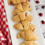 A tray of Cranberry Cheesecake Crescent Rolls.