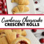 cream cheese crescent rolls on a white plate.