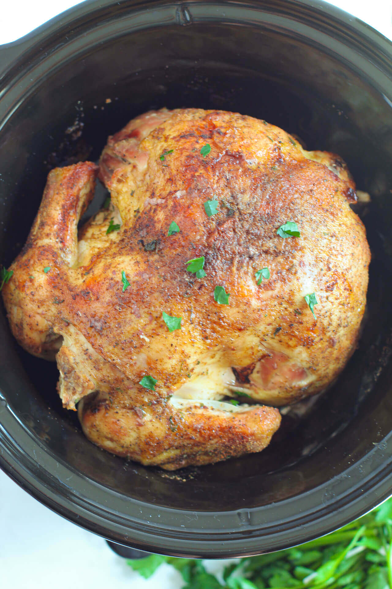 Roast chicken in the crock pot.