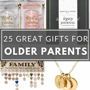 A collection of gifts for older parents