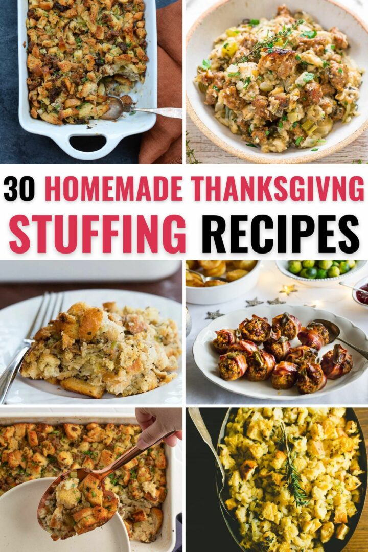 A collection of homemade thanksgiving stuffing recipes