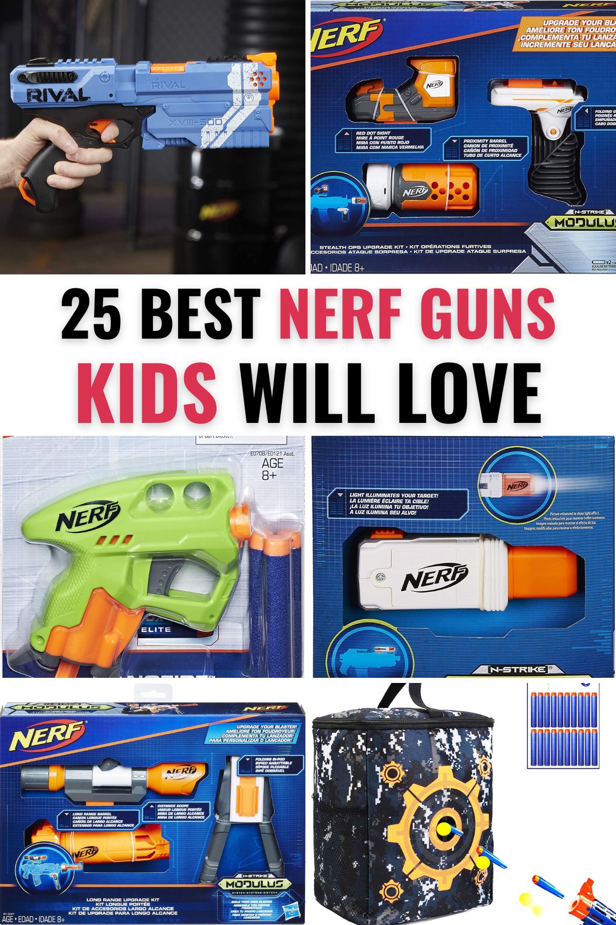 Nerf Pistol Elite N Strike Rival Toy Blaster Gun Lot Of 8 Disrupter  Strongarm