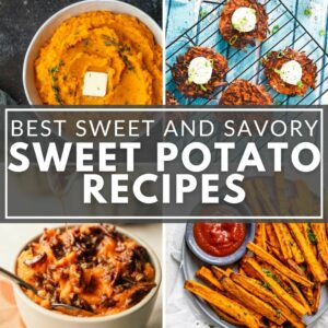 sweet and savory sweet potatoes.