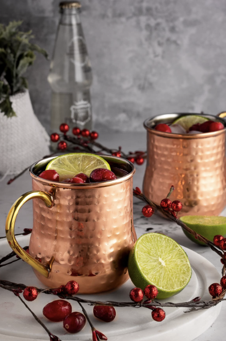 Merry and bright cranberry moscow mule