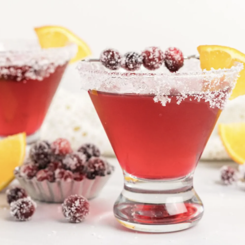 Festive cranberry martini