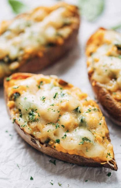 Sweet and savory sweet potato skins