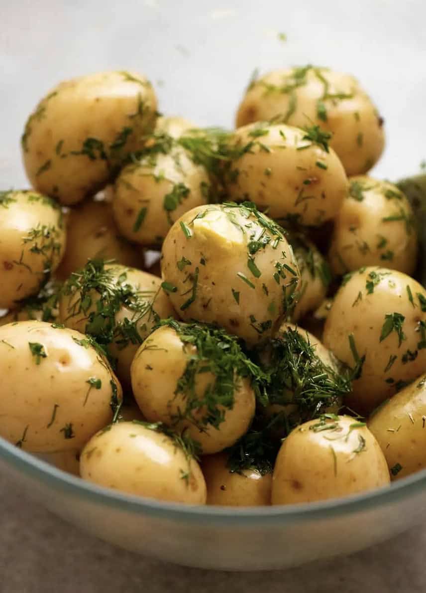 Savory Buttery Roasted Potatoes with herbs