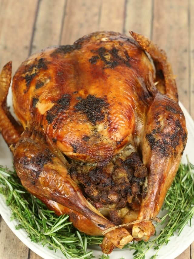 SLOW ROASTED TURKEY WITH HERB BUTTER