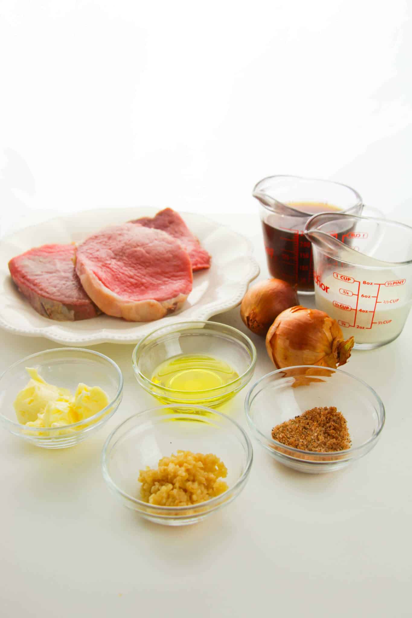 The vegetables, oil, butter , meat etc.