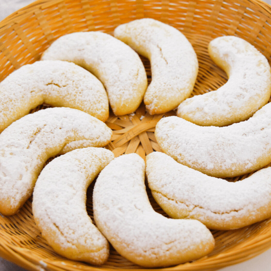 Crescent Almond Flavored Cookies