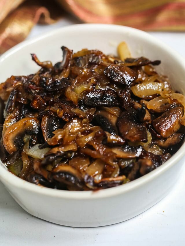 CARAMELIZED MUSHROOMS AND ONIONS