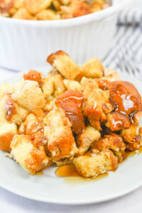 A plate of Crock Pot French Toast breakfast.
