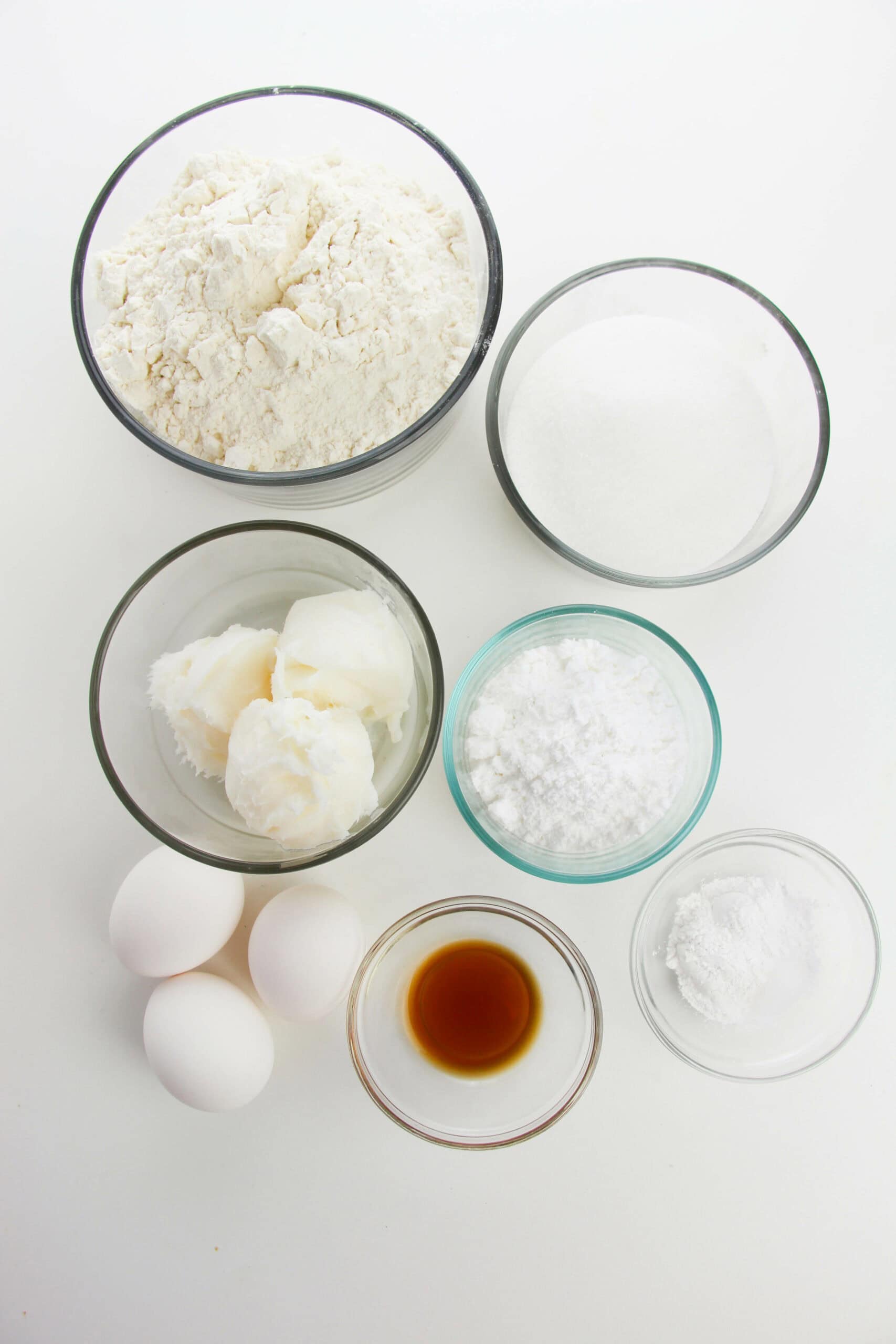 Ingredients for making cookies.