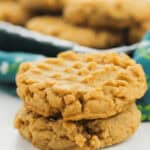 A stack of the jif peanut butter cookies.