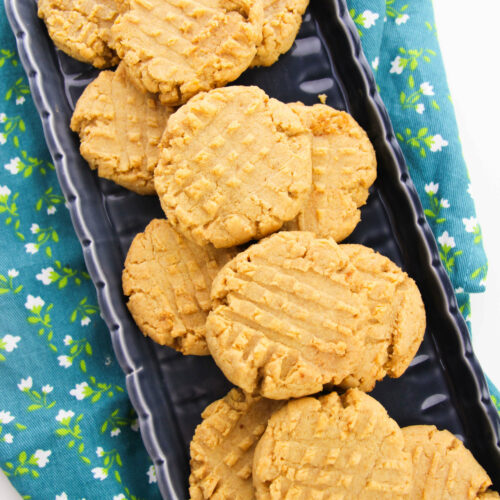 A tray of Peanut Butter Cookies.