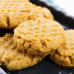 A closeup on the jif peanut butter cookies.