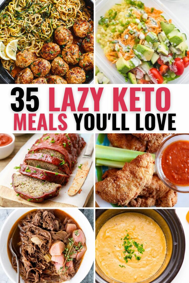 A collection of lazy keto meals