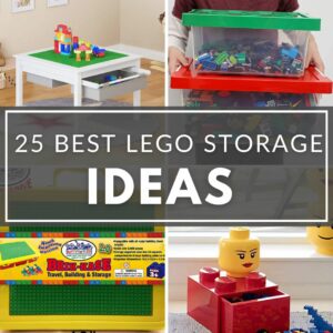 A collection of LEGO storage ideas